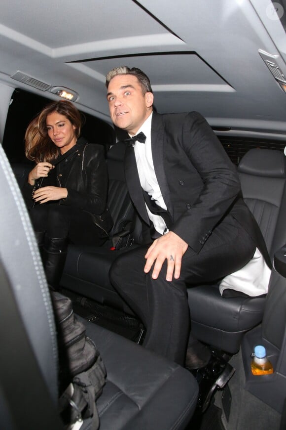 Robbie Williams et sa femme Ayda Field - Soirée "Royal Variety Performance" à Londres, le 25 novembre 2013.