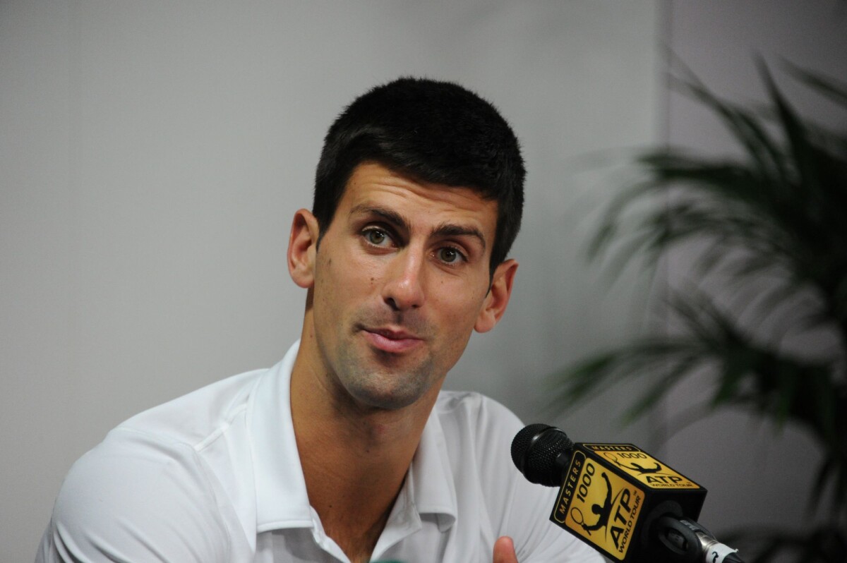 Photo : Novak Djokovic Lors D'une Conférence De Presse à L'occasion Du ...