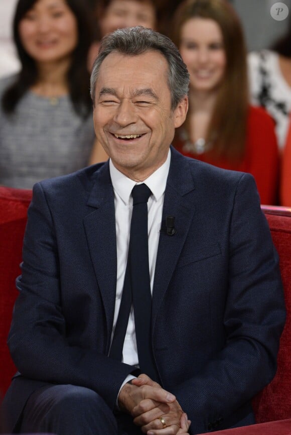 Michel Denisot - Enregistrement de l'émission "Vivement dimanche" consacrée à Chantal Ladesou à Paris le 29 octobre 2014. L'émission sera diffusée le 2 novembre à partir de 14h15.