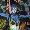 Heidi Klum dans son costume de papillon alien pour la 15ème soirée "Moto X" d'Hallloween au "TAO Downtown". New York, le 31 octobre 2014.