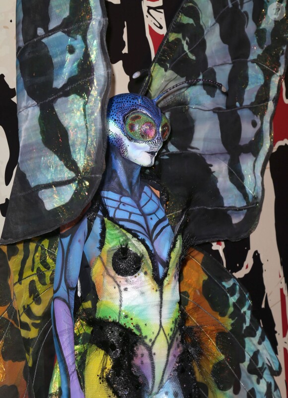 Heidi Klum dans son costume de papillon alien pour la 15ème soirée "Moto X" d'Hallloween au "TAO Downtown". New York, le 31 octobre 2014.