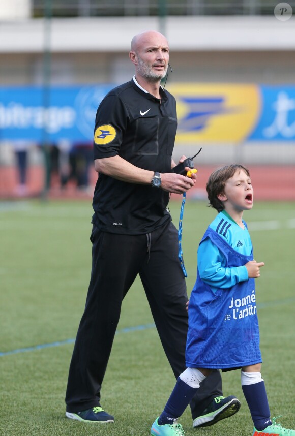Frank Leboeuf lors des 13e Journées de l'arbitrage au stade Emile Anthoine, à Paris le 30 octobre 2014