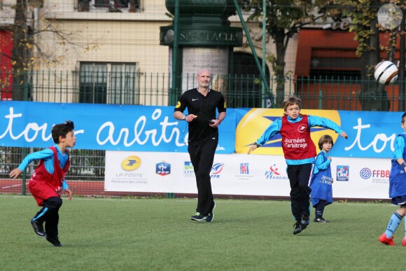 Frank Leboeuf lors des 13e Journées de l'arbitrage au stade Emile Anthoine, à Paris le 30 octobre 2014