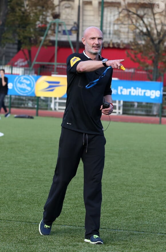 Frank Leboeuf lors des 13e Journées de l'arbitrage au stade Emile Anthoine, à Paris le 30 octobre 2014