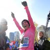 Caroline Wozniacki au marathon de New York, le 2 novembre 2014