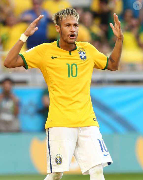 Neymar lors du match Brésil - Chili le 28 juin 2014 à Belo Horizonte