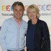 Gérard Holtz et Sophie Davant - Conférence de presse pour le Téléthon à France Télévisions à Paris. Le 4 novembre 2014.