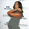 Kelly Rowland, très enceinte, au lancement de la nouvelle montre "Canteen Bracelet" de la marque TW Steel dont elle est l'égérie, à Los Angeles, le 4 septembre 2014.