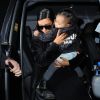Kim Kardashian et sa fille North à l'aéroport LAX de Los Angeles, le 5 novembre 2014.