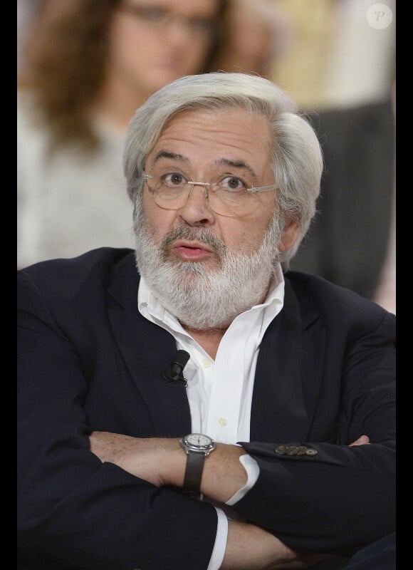 Gaya Bécaud sur le plateau de Vivement dimanche, le mercredi 5 novembre 2014, pour le tournage de l'émission diffusée le dimanche 9 novembre 2014.