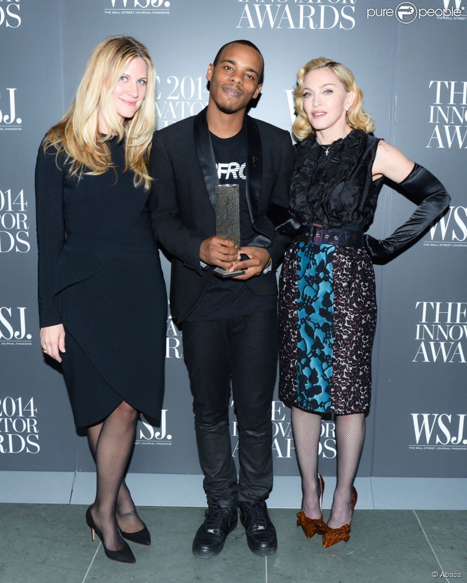  Kristina O&#039;Neill, Lil Buck et Madonna lors des WSJ Innovator Awards au mus&amp;eacute;e d&#039;art moderne, &amp;agrave; New York. Le 5 novembre 2014. 
