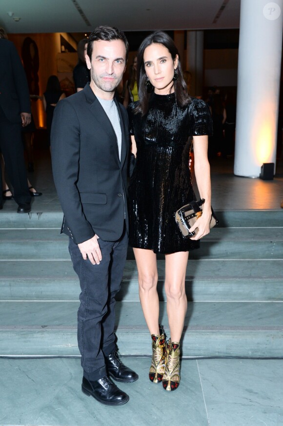 Nicolas Ghesquière et Jennifer Connelly lors des WSJ Innovator Awards au musée d'art moderne, à New York. Le 5 novembre 2014.