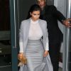 Kim Kardashian quitte l'appartement de son mari Kanye West à New York, le 7 novembre 2014.