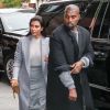 Kim Kardashian et Kanye West de retour à leur appartement après avoir déjeuné au Cipriani. New York, le 7 novembre 2014.