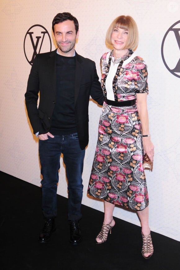 Nicolas Ghesquière et Anna Wintour assistent au dîner "Louis Vuitton celebrating Monogram" organisé par Louis Vuitton au MoMA. New York, le 7 novembre 2014.