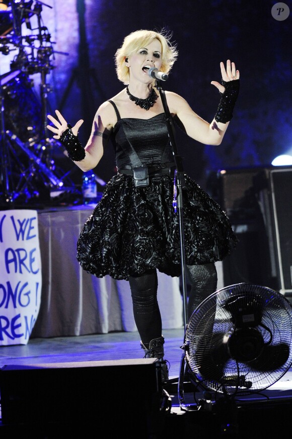 Dolores O'Riordan des Cranberries en concert à Padova, le 28 octobre 2012.