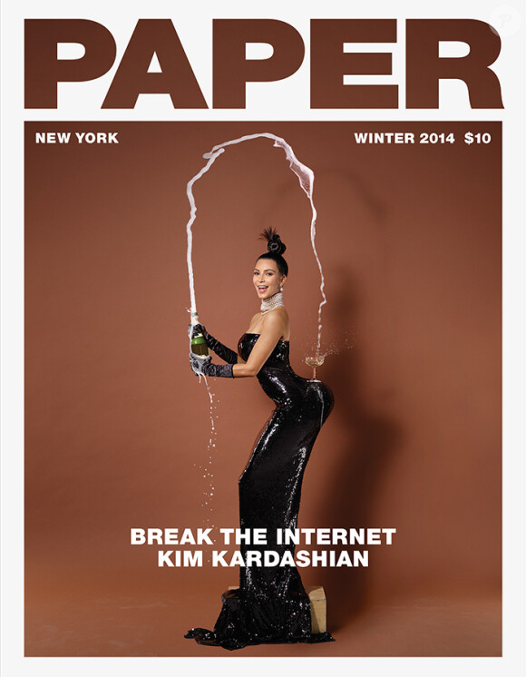 Kim Kardashian photographiée par Jean Paul Goude pour le numéro d'hiver 2014 de Paper.