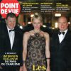 Michael Wittstock en couverture de Point de Vue avec sa fille la princesse Charlene et son gendre le prince Albert II en novembre 2014