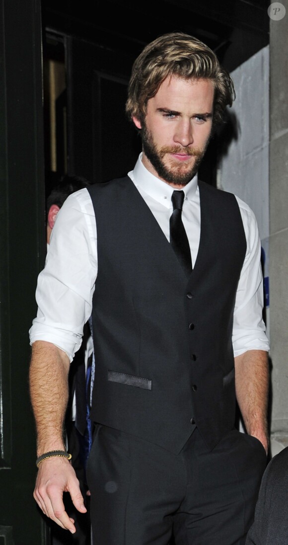 Liam Hemsworth à Londres le 11 novembre 2014.