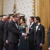 La reine Silvia, le roi Carl XVI Gustaf, la princesse Victoria, le prince Daniel et le prince Carl Philip de Suède lors d'un dîner pour les parlementaires, à Stockholm le 22 octobre 2014
