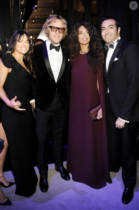 Michelle Rodriguez, Peter Dundas, Afef Jnifen, Mohammed Al Turki - Cocktail et dîner pour la présentation du calendrier Pirelli 2015 à Milan. Le 18 novembre 2014 