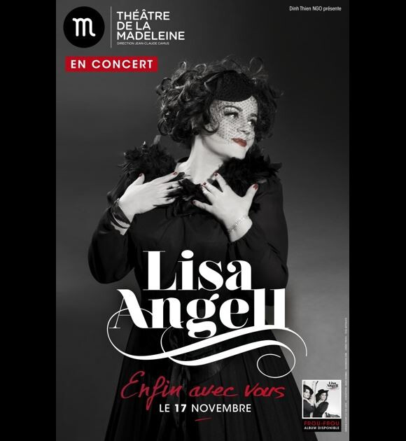 Affiche du concert de Lisa Angell au théâtre de la Madeleine, le 17 novembre 2014 à Paris
