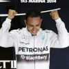 Lewis Hamilton a été sacré champion du monde de Formule 1 lors du Grand Prix d'Abou Dhabi, le 23 novembre 2014, aux Emirats Arabes Unis.