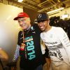 La légende Niki Lauda avec Lewis Hamilton après le titre de champion du monde décroché par à Abou Dhabi, le 23 novembre 2014