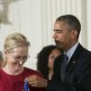 Barack Obama et Meryl Streep, à Washington, le 24 novembre 2014.