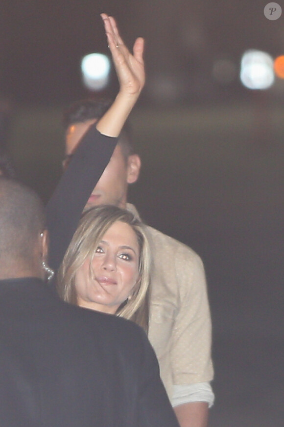 Jennifer Aniston quittant le Jimmy Kimmel Show le 24 novembre 2014