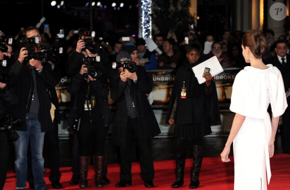 Angelina Jolie - Avant-première du film "Unbroken" à Londres, le 25 novembre 2014. 25 November 2014. Unbroken - UK film premiere held at Odeon Leicester Square, 24-26 Leicester Square, London.25/11/2014 - Londres