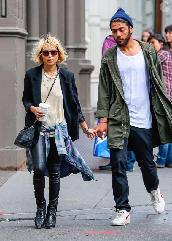 Zoë Kravitz et son petit ami Noah Becker à New York, le 15 mai 2014.