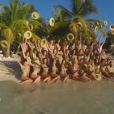  La célèbre photo de groupe - Les 33 prétendantes au titre de Miss France 2015 : Leur folle semaine à Punta Cana, en République Dominicaine 
