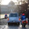 La dépouille mortelle de la reine Fabiola a été transférée du château du Stuyvenberg à la chapelle du château de Laeken, à Bruxelles, le 8 décembre 2014.