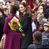 Kate Middleton enceinte à la sortie du "Northside Center for Child Development", un centre dédié aux enfants, à New York, le 8 décembre 2014.