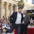 Peter Jackson, Andy Serkis - Peter Jackson reçoit son étoile sur le Walk of Fame à Hollywood, le 8 décembre 2014.