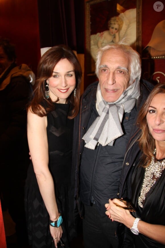 Elsa Zylberstein et Gérard Darmon  pour les 1 an du salon de coiffure de Sarah Guetta le 8 décembre 2014 à Paris
