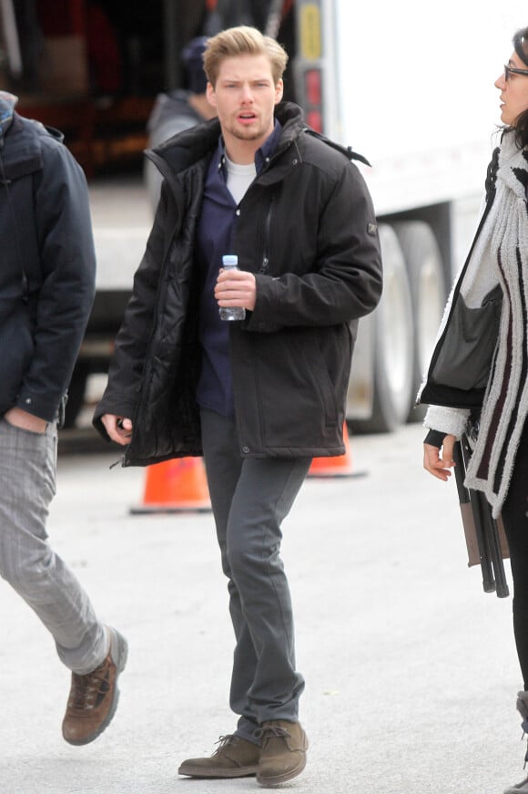 Hunter Parrish sur le tournage du film "Still Alice'" à New York, le 5 mars 2014