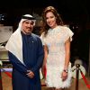 Salah Tahlak et Ana Ivanovic à l'ouverture du 11e Dubai International Film Festival, le 10 décembre 2014.