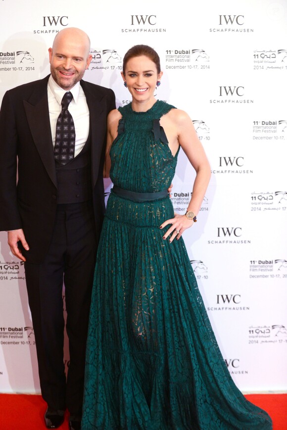 Marc Forster et Emily Blunt à l'ouverture du 11e Dubai International Film Festival, le 10 décembre 2014.