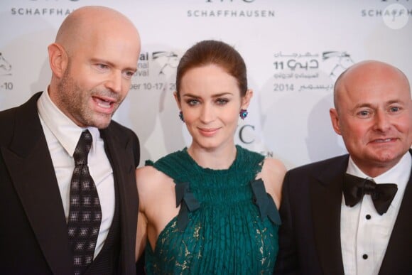 Emily Blunt avec Marc Forster à l'ouverture du 11e Dubai International Film Festival, le 10 décembre 2014.