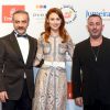 Yilmaz Erdogan, Olga Kurylenko et Cem Yilmaz à l'ouverture du 11e Dubai International Film Festival, le 10 décembre 2014.