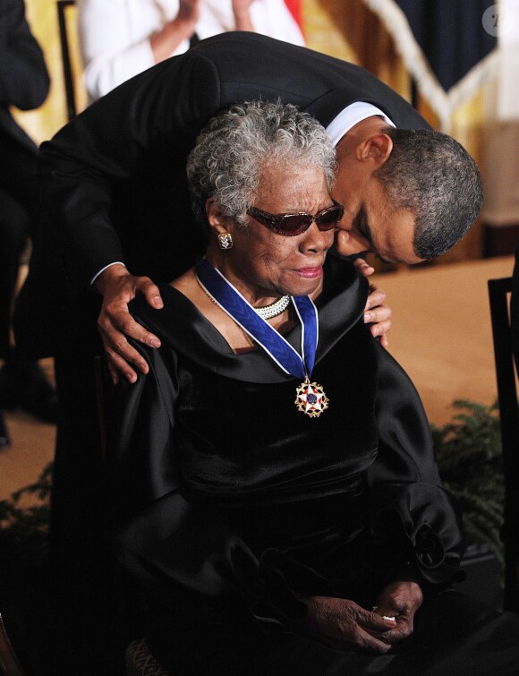 Maya Angelou reçoit la Medal of Freedom (plus haute distinction américaine) à Washington, le 15 février 2011.
