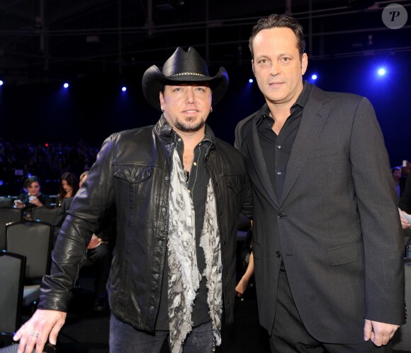 Jason Aldean and Vince Vaughn at the 2014 American Country Countdown Awards on FOX at the Music City Center on December 15, 2014 in Nashville, Tennessee, USA. Photo by Frank Micelotta/PictureGroup/ABACAPRESS.COM16/12/2014 - Nashville