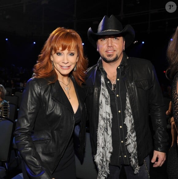 Jason Aldean and Reba McEntire at the 2014 American Country Countdown Awards on FOX at the Music City Center on December 15, 2014 in Nashville, Tennessee, USA. Photo by Frank Micelotta/PictureGroup/ABACAPRESS.COM16/12/2014 - Nashville