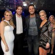 (L-R) Carrie Underwood, husband Mike Fisher, Luke Bryan, and wife Caroline Boyer at the 2014 American Country Countdown Awards on FOX at the Music City Center on December 15, 2014 in Nashville, Tennessee, USA. Photo by Frank Micelotta/PictureGroup/ABACAPRESS.COM16/12/2014 - Nashville