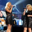 Miranda Lambert and Kelly Clarkson perform on the 2014 American Country Countdown Awards on FOX at the Music City Center on December 15, 2014 in Nashville, Tennessee, USA. Photo by Frank Micelotta/PictureGroup/ABACAPRESS.COM16/12/2014 - Nashville