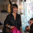  Lisa Rinna et Lisa Vanderpump d&eacute;jeunent au restaurant "Villa Blanca" pour le tournage de "Real Housewives" &agrave; Beverly Hills, le 24 juillet 2014 