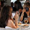 Lisa Rinna et Lisa Vanderpump déjeunent au restaurant "Villa Blanca" pour le tournage de "Real Housewives" à Beverly Hills, le 24 juillet 2014  verly HIlls