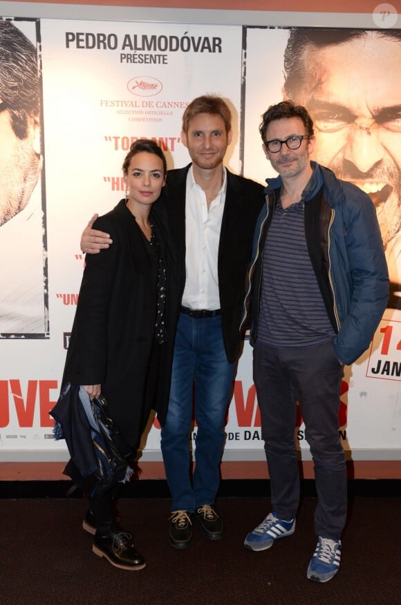 Damián Szifron, Michel Hazanavicius et Bérénice Bejo. - Avant-première du film "Les Nouveaux Sauvages" à Paris le 18 décembre 2014